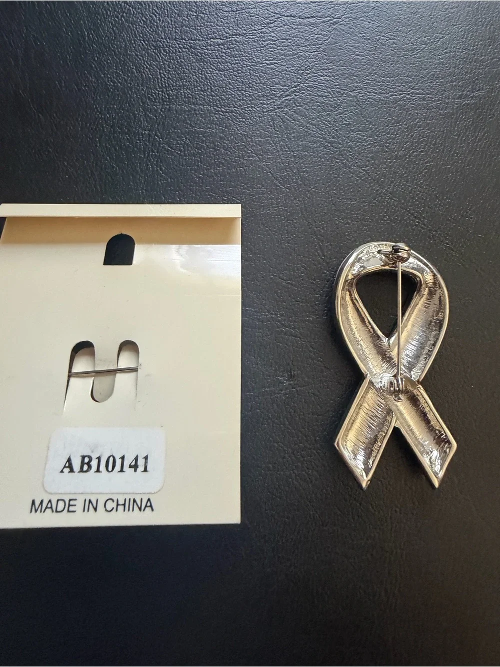 Pink Awareness Ribbon Brooches - Enamel & Rhinestone